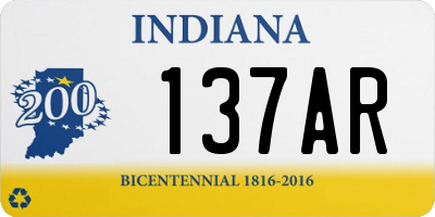 IN license plate 137AR