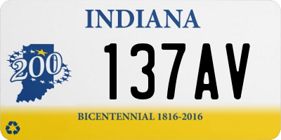 IN license plate 137AV