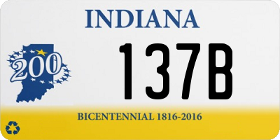 IN license plate 137B