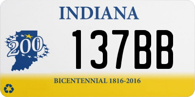 IN license plate 137BB