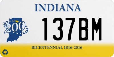 IN license plate 137BM