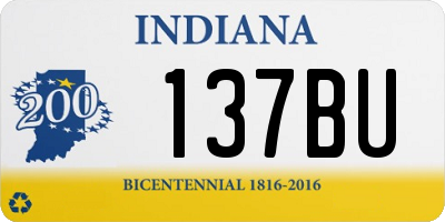 IN license plate 137BU