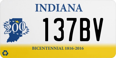 IN license plate 137BV