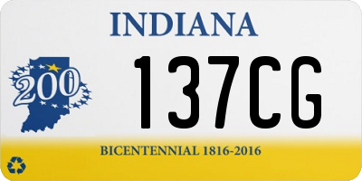 IN license plate 137CG