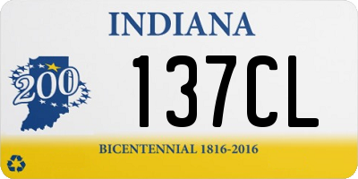 IN license plate 137CL