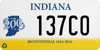 IN license plate 137CO