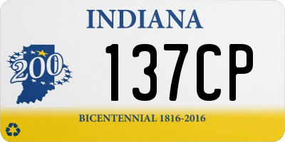 IN license plate 137CP