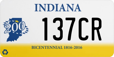 IN license plate 137CR