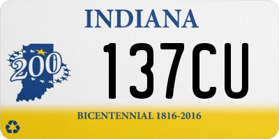 IN license plate 137CU