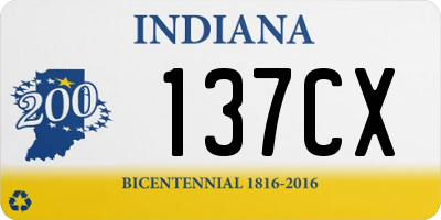 IN license plate 137CX