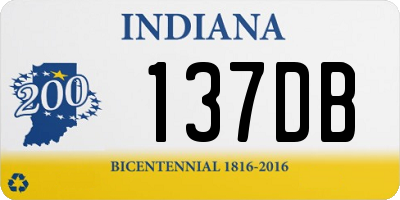 IN license plate 137DB