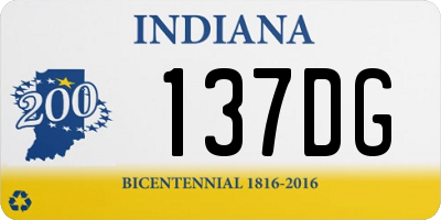 IN license plate 137DG