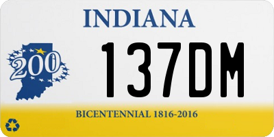 IN license plate 137DM