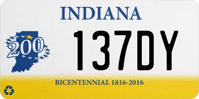 IN license plate 137DY