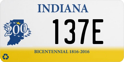 IN license plate 137E