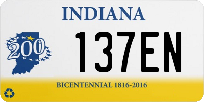 IN license plate 137EN