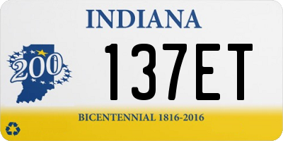 IN license plate 137ET