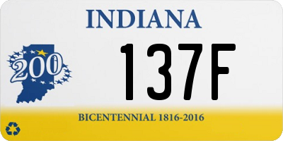 IN license plate 137F
