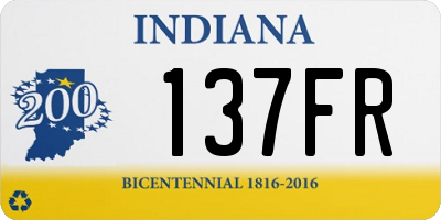 IN license plate 137FR