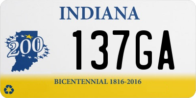 IN license plate 137GA