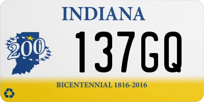 IN license plate 137GQ