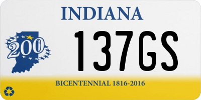 IN license plate 137GS