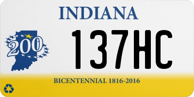 IN license plate 137HC