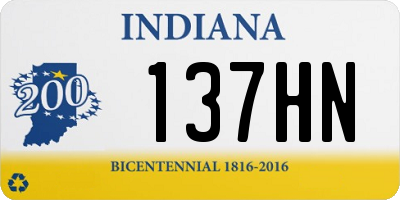 IN license plate 137HN