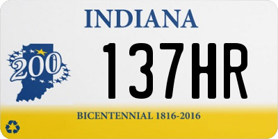 IN license plate 137HR