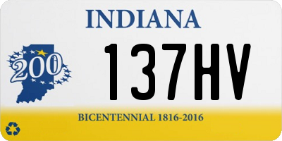 IN license plate 137HV