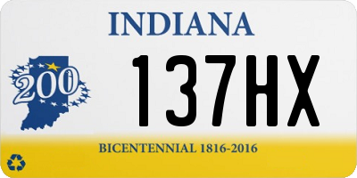 IN license plate 137HX