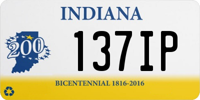 IN license plate 137IP