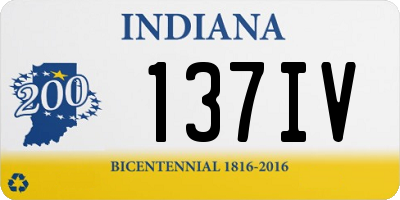 IN license plate 137IV