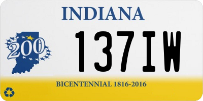 IN license plate 137IW