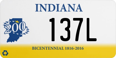IN license plate 137L