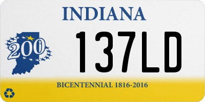 IN license plate 137LD