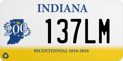 IN license plate 137LM