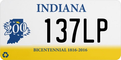 IN license plate 137LP