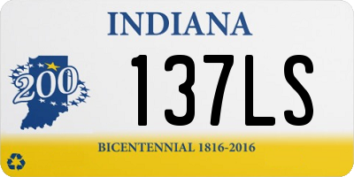 IN license plate 137LS