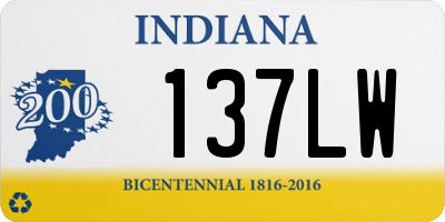 IN license plate 137LW