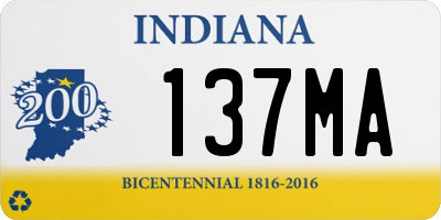 IN license plate 137MA