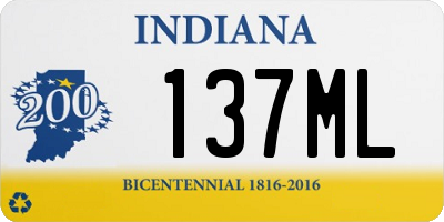 IN license plate 137ML