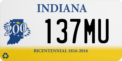 IN license plate 137MU