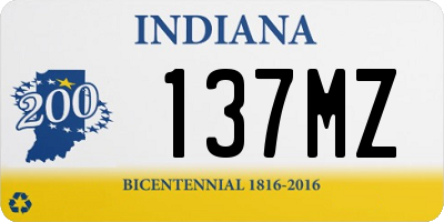 IN license plate 137MZ
