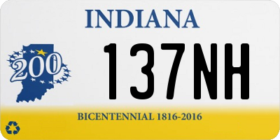 IN license plate 137NH