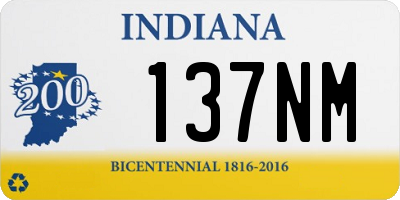 IN license plate 137NM