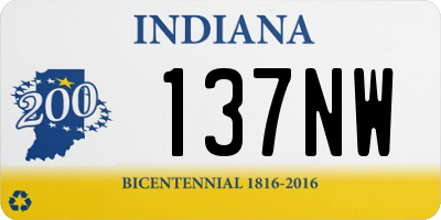 IN license plate 137NW