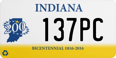 IN license plate 137PC