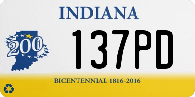 IN license plate 137PD