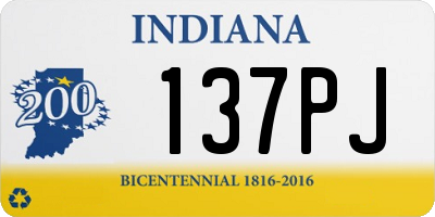 IN license plate 137PJ